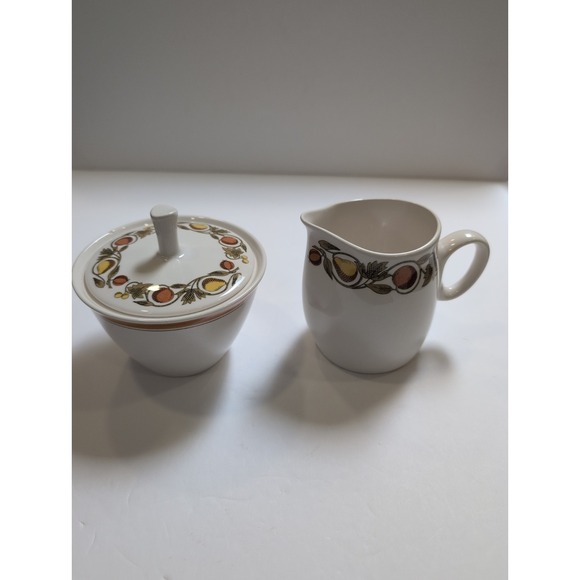 Franciscan Other - Franciscan Pickwick White Stone Ware Cream & Sugar Set